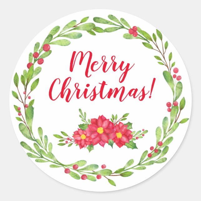 Pegatinas de la Ronda de Navidades de Berry y Poin (Anverso)