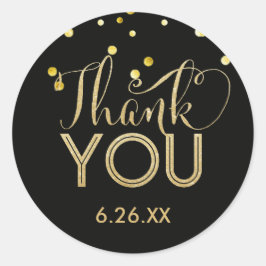 Pegatinas de la Ronda de Oro Negro y Faux