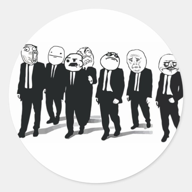 Pegatinas de la ronda de pandillas furiosas (Anverso)