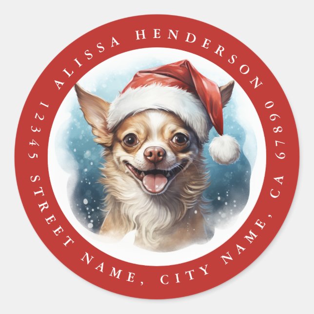 Pegatinas de la Ronda de Perros de Chihuahua (Anverso)
