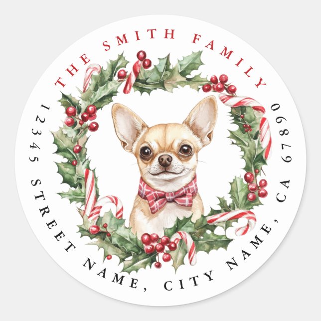 Pegatinas de la Ronda de Perros de Chihuahua (Anverso)