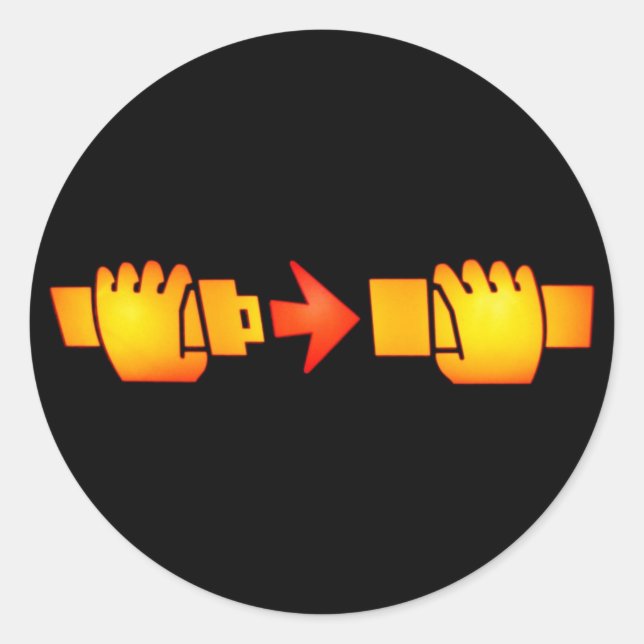 Pegatinas de la ronda de Rótulo del cinturón de se (Anverso)