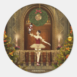 Pegatinas de la Ronda de Vacaciones Ballerina y Nu