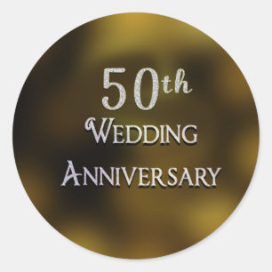 pegatinas de la Ronda del 50° Aniversario Boda