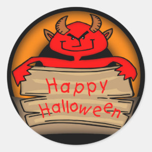 Pegatinas de la Ronda del Diablo de Halloween