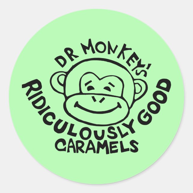 Pegatinas de la ronda del Dr. Monkey (Anverso)