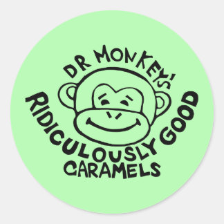 Pegatinas de la ronda del Dr. Monkey