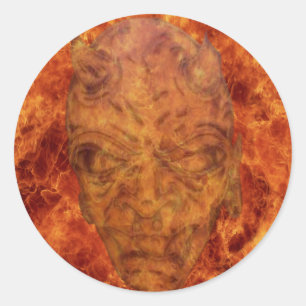 Pegatinas de la Ronda Demonio de Bomberos