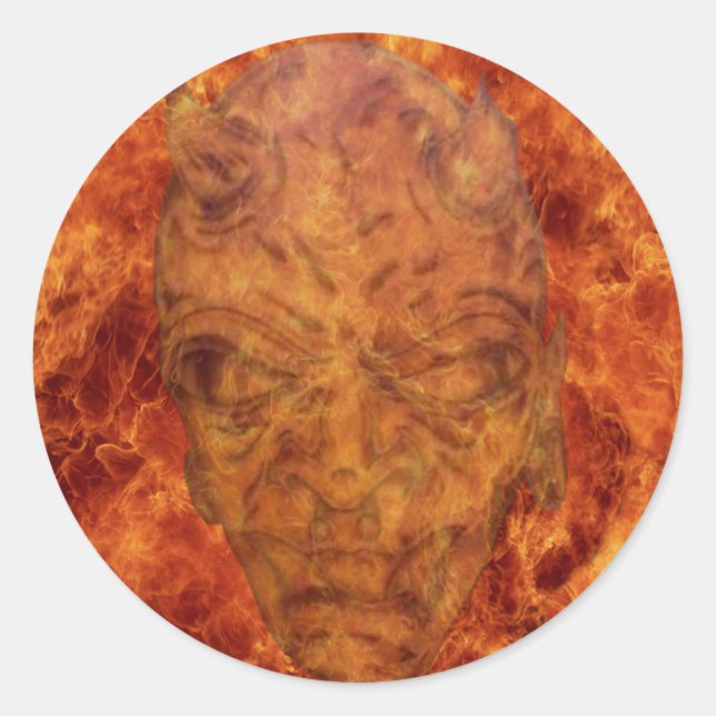 Pegatinas de la Ronda Demonio de Bomberos (Anverso)