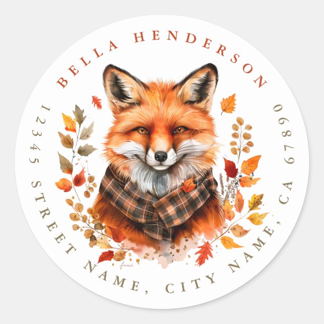 Pegatinas de la Ronda Fox de otoño (Anverso)