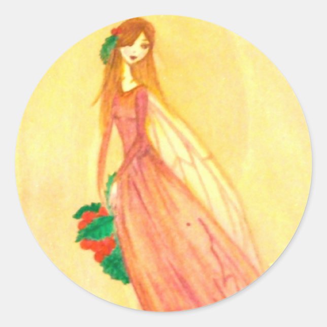 Pegatinas de la Ronda Hearth Fairy (Anverso)