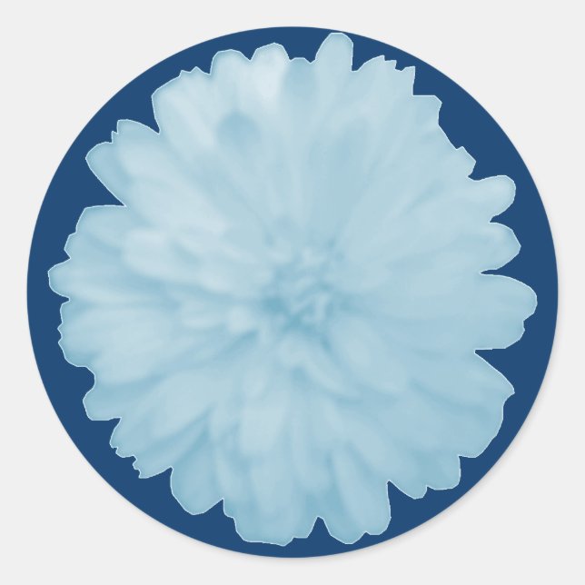 Pegatinas de la Ronda Marigold de Icy Blue (Anverso)
