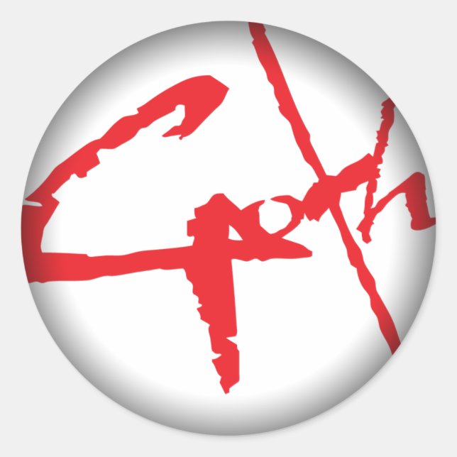 Pegatinas de la ronda negra de moda (Anverso)