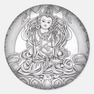 Pegatinas de la ronda negra de moda