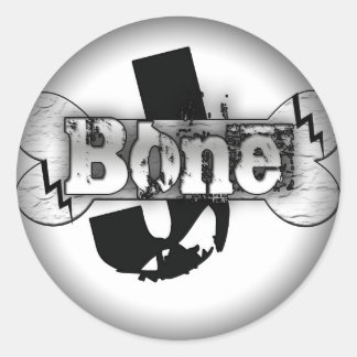 Pegatinas de la ronda negra de moda