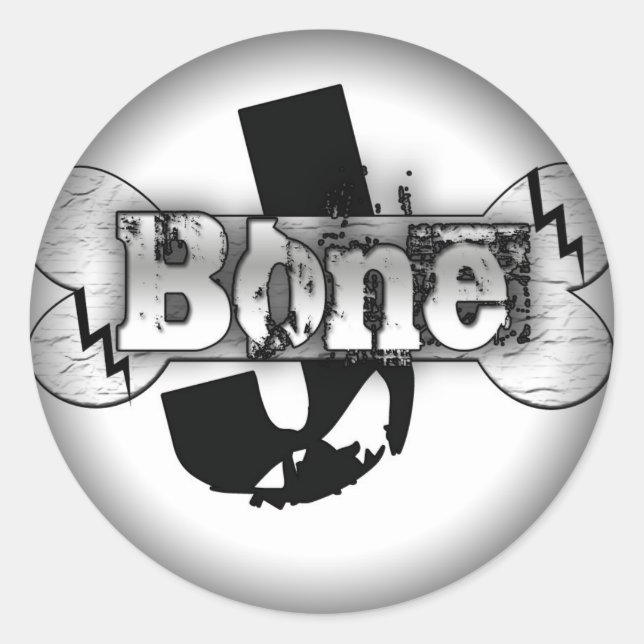 Pegatinas de la ronda negra de moda (Anverso)