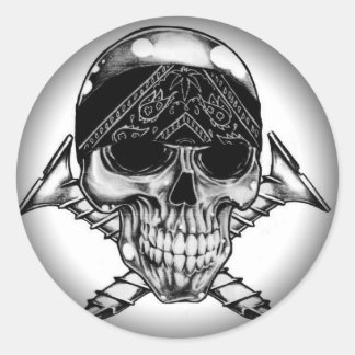 Pegatinas de la ronda negra de moda