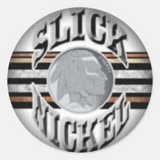 Pegatinas de la ronda negra de moda