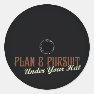 Pegatinas de la ronda negra de moda