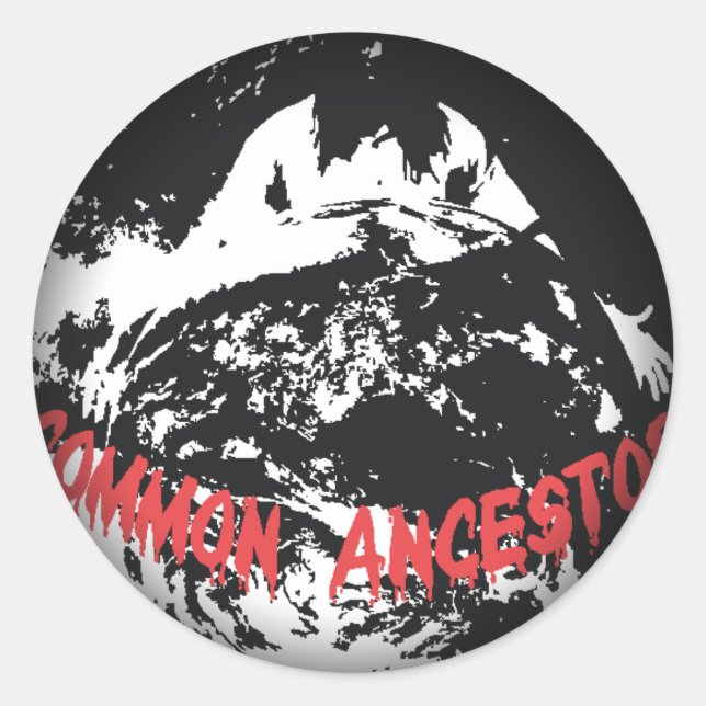 Pegatinas de la ronda negra de moda (Anverso)