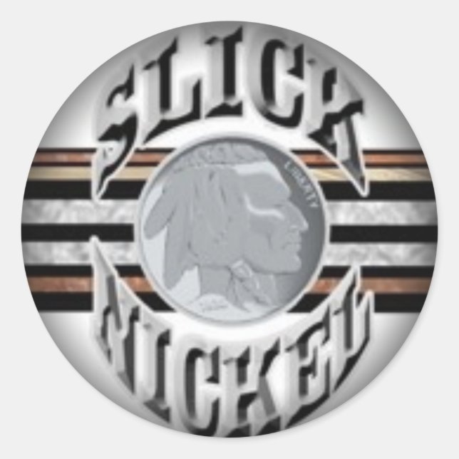 Pegatinas de la ronda negra de moda (Anverso)