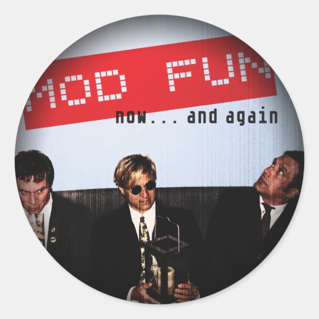 Pegatinas de la ronda negra de moda (Anverso)