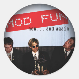 Pegatinas de la ronda negra de moda