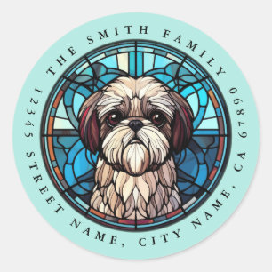Pegatinas de la Ronda Shih Tzu