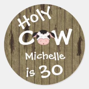 Pegatinas de la Santa Vaca 30 Años Personalizados