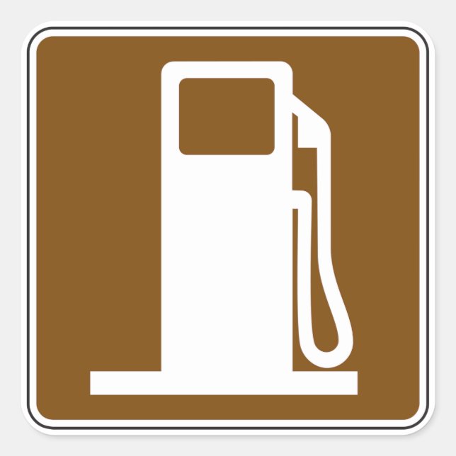 Pegatinas de la señal de tráfico de la gasolina (Anverso)