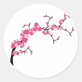 Pegatinas de la sucursal del árbol de cerezo flors