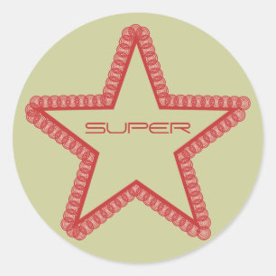 Pegatinas de la superestrella del Grunge, rojos