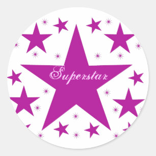 Pegatinas de la superestrella, púrpuras