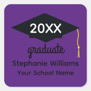 Pegatinas de la tapa de graduación negra #1-3