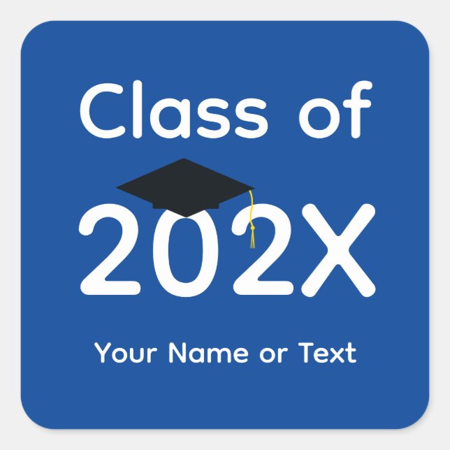 Pegatinas de la tapa de graduación negra #1-4 (Anverso)