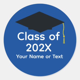 Pegatinas de la tapa de graduación negra #1-5