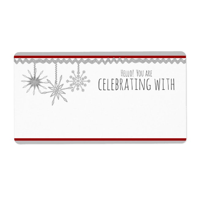 Pegatinas de la tarjeta de identificación del copo (Frente)