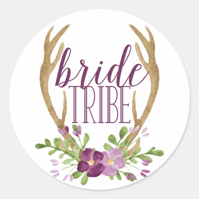 Pegatinas de la tribu Boho Bride (Anverso)