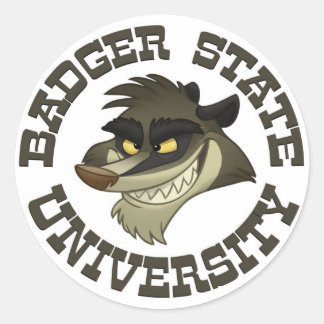 pegatinas de la "Universidad Estatal Badger"