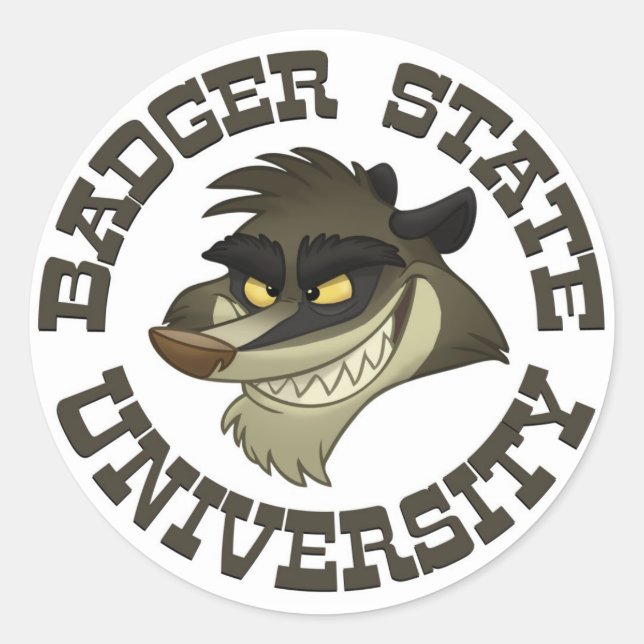 pegatinas de la "Universidad Estatal Badger" (Anverso)