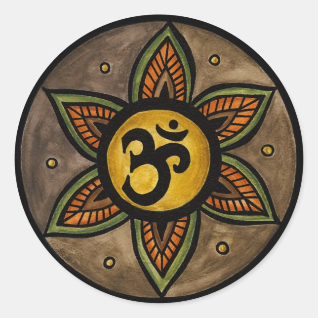 Pegatinas de la yoga del ohmio (Anverso)