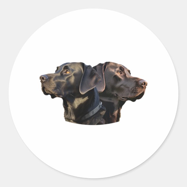 Pegatinas de Labrador Negro (Anverso)