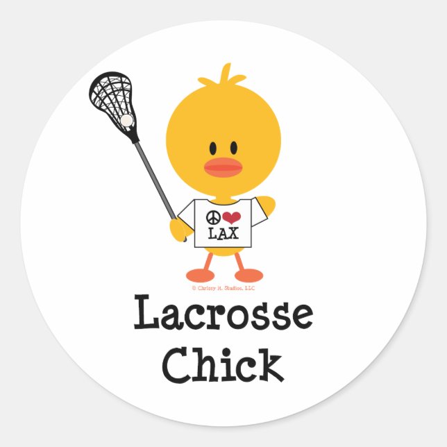 Pegatinas de Lacrosse Chick (Anverso)