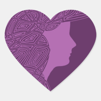 Pegatinas de Lady Purple Heart