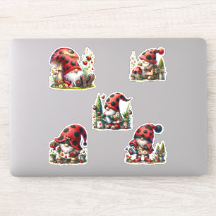 Pegatinas de LadyBug Gnome Life