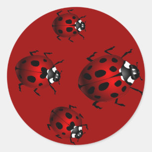 Pegatinas de Ladybugs Pegatinas de Red Ladybugs