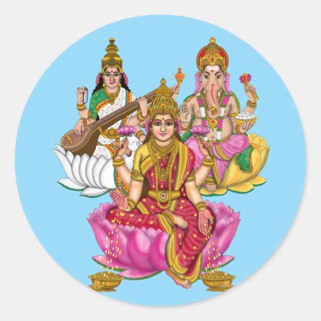 Pegatinas de Lakshmi Ganesha (Anverso)