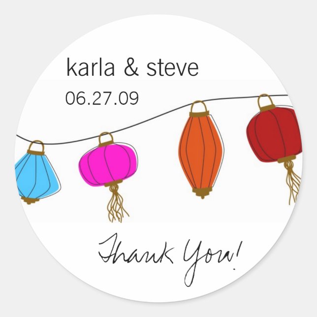 Pegatinas de Lantern de China (Anverso)