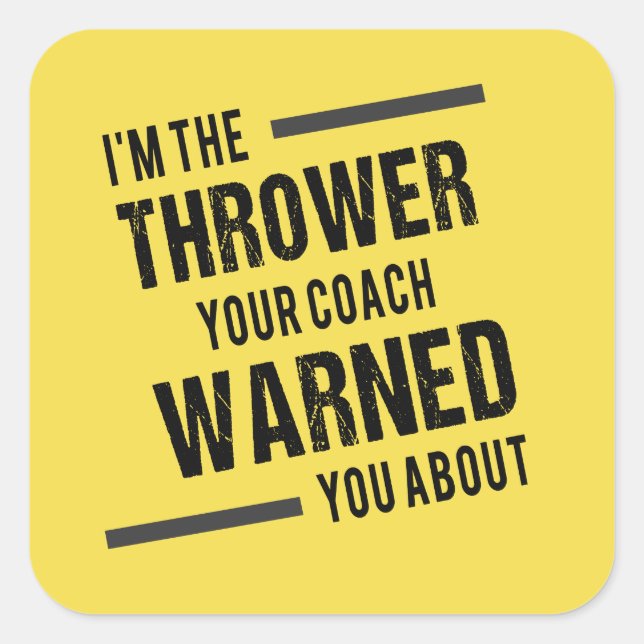 Pegatinas de Lanzador de Peso Disco Jabalina Marti (Anverso)