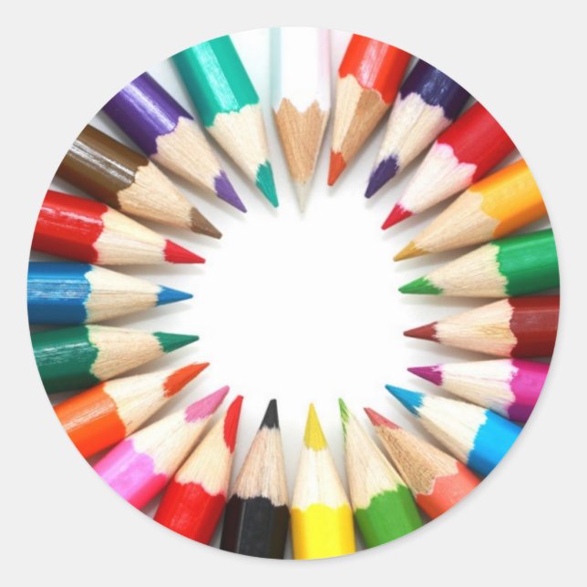 Pegatinas de lápiz de colores (Anverso)